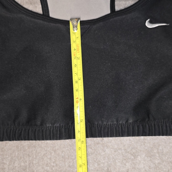 Nike Women's Black Sports Bra White Detail Racerback Women's Medium - Picture 9 of 11